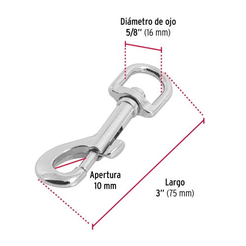 BANDOLA GIRATORIA 5/8" DE ZINC,