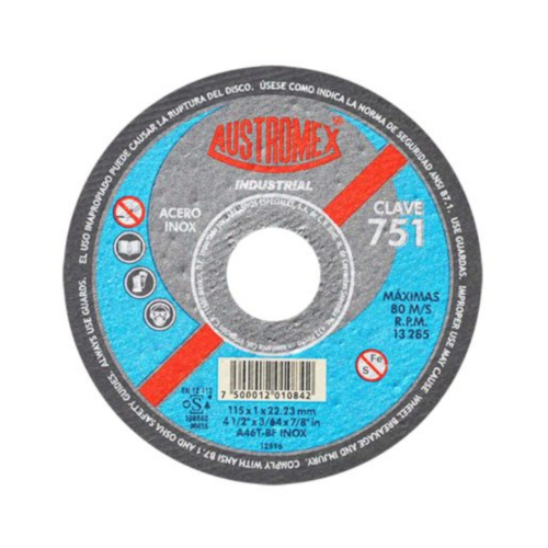 DISCO P/ACE INOX 41/2" INDUSTRIAL AUSTRO