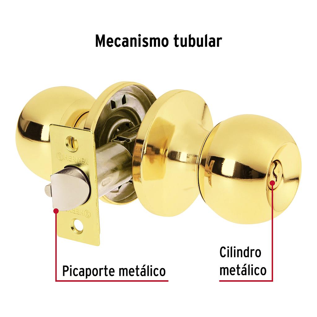 CERRADURA POMO RECAMARA LATON.