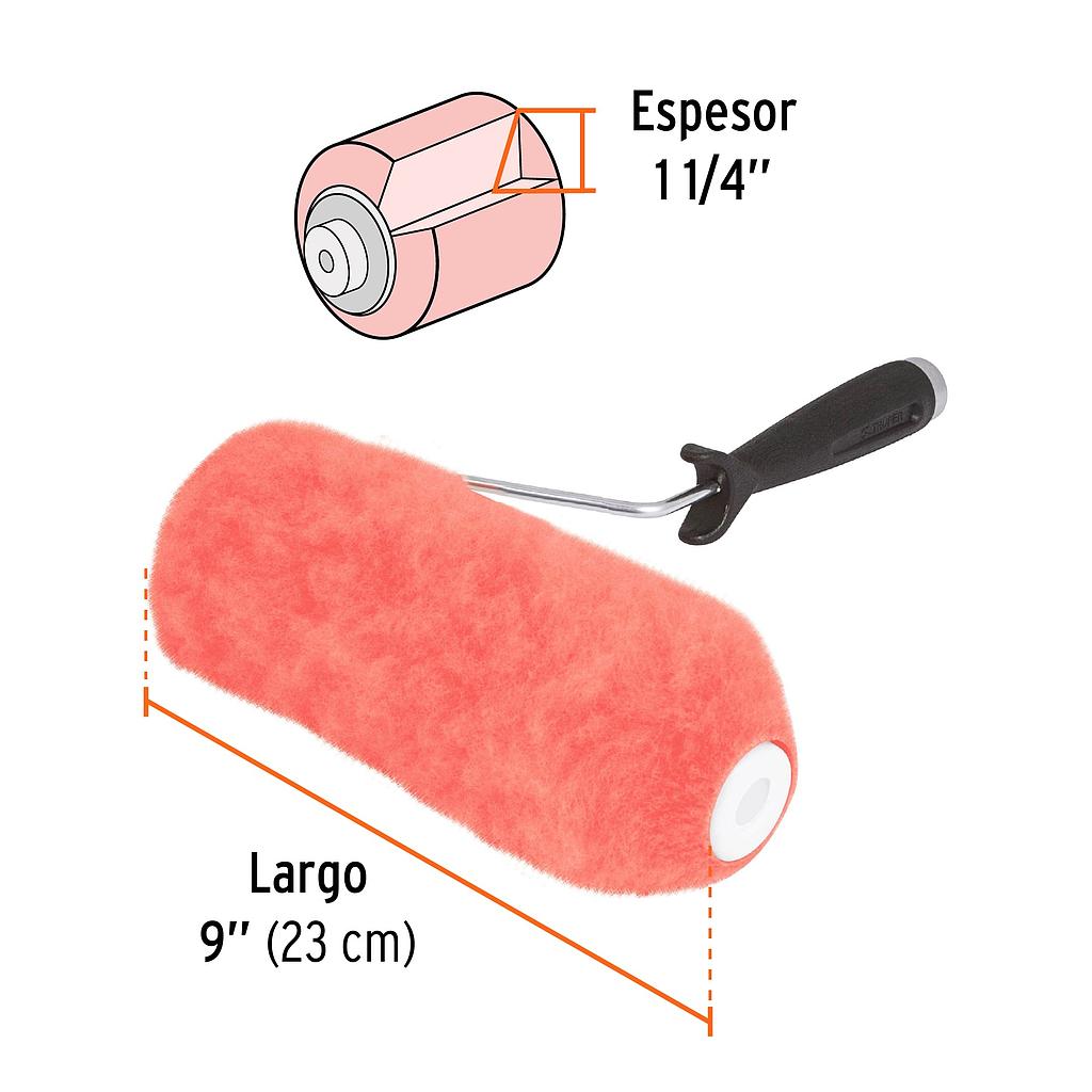 RODILLO 9" FELPA 11/4 P/SUPERF EXTRARUGO