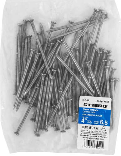 CLAVO PARA MADERA 4"